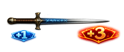 Modrý tesák - tento prvotřídní kouzelný meč přidává sílu i odhodlání svému nositeli